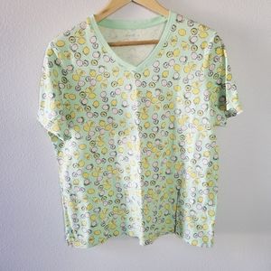 10/$10 Pastel Lemons All Over Print Boxy Tee